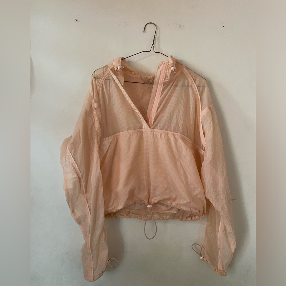 Peach Sheer Pullover Jacket - barely used almost new